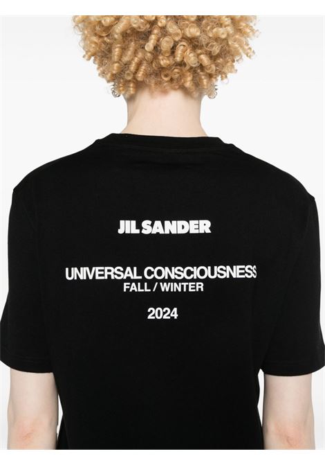 Black logo-print T-shirt Jil Sander - women JIL SANDER | J02GC0128J46219001